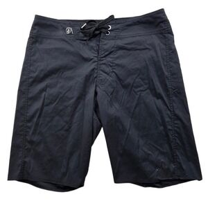 Volcom Boardshorts Mens 30 Black Nylon Ripstop Cinch Fly Swim Trunks